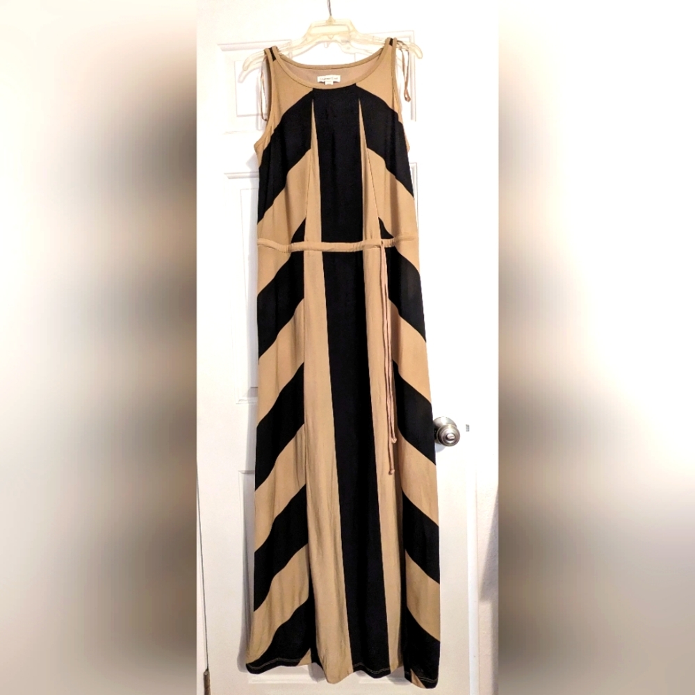Coldwater Creek java stripe maxi Dress
